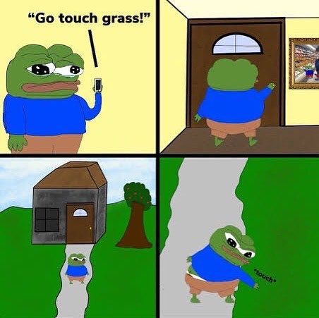 Pepe/apu a day - 258 touch grass pepe