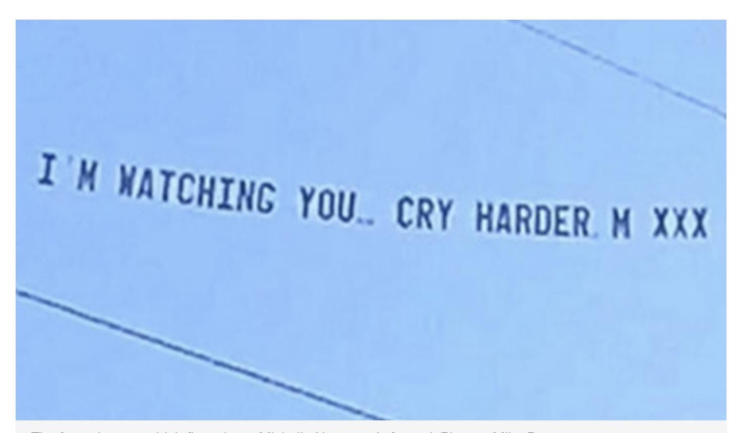 THIS FLEW OVER AN AUSTRALIAN WOMAN’S FUNERAL TODAY
