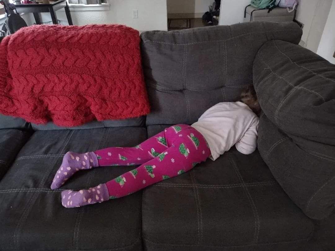 My daughter after realizing her 4th birthday is tomorrow and not today.