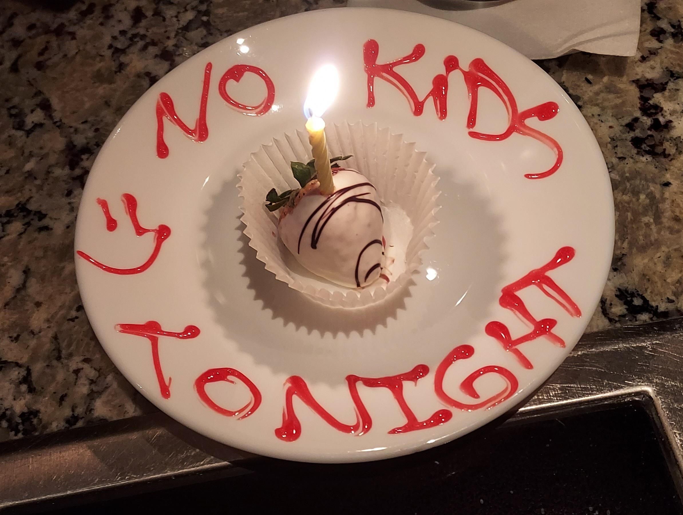 Restaurant asked if we were celebrating anything special.