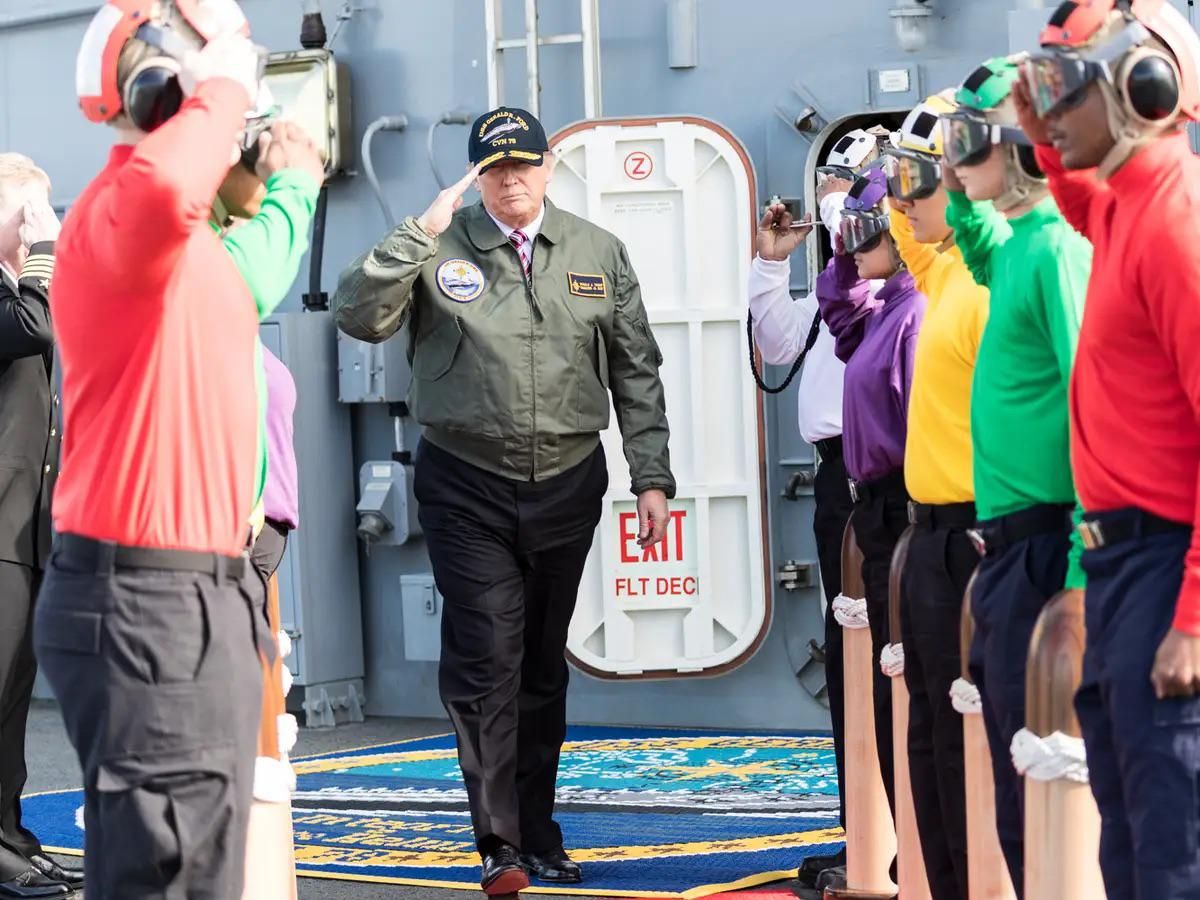 U.S. President Donald Trump bids the Wiggles farewell before their suicide mission against ISIS.