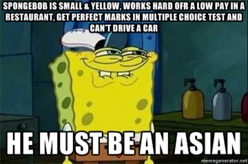 Spongebob is an asian