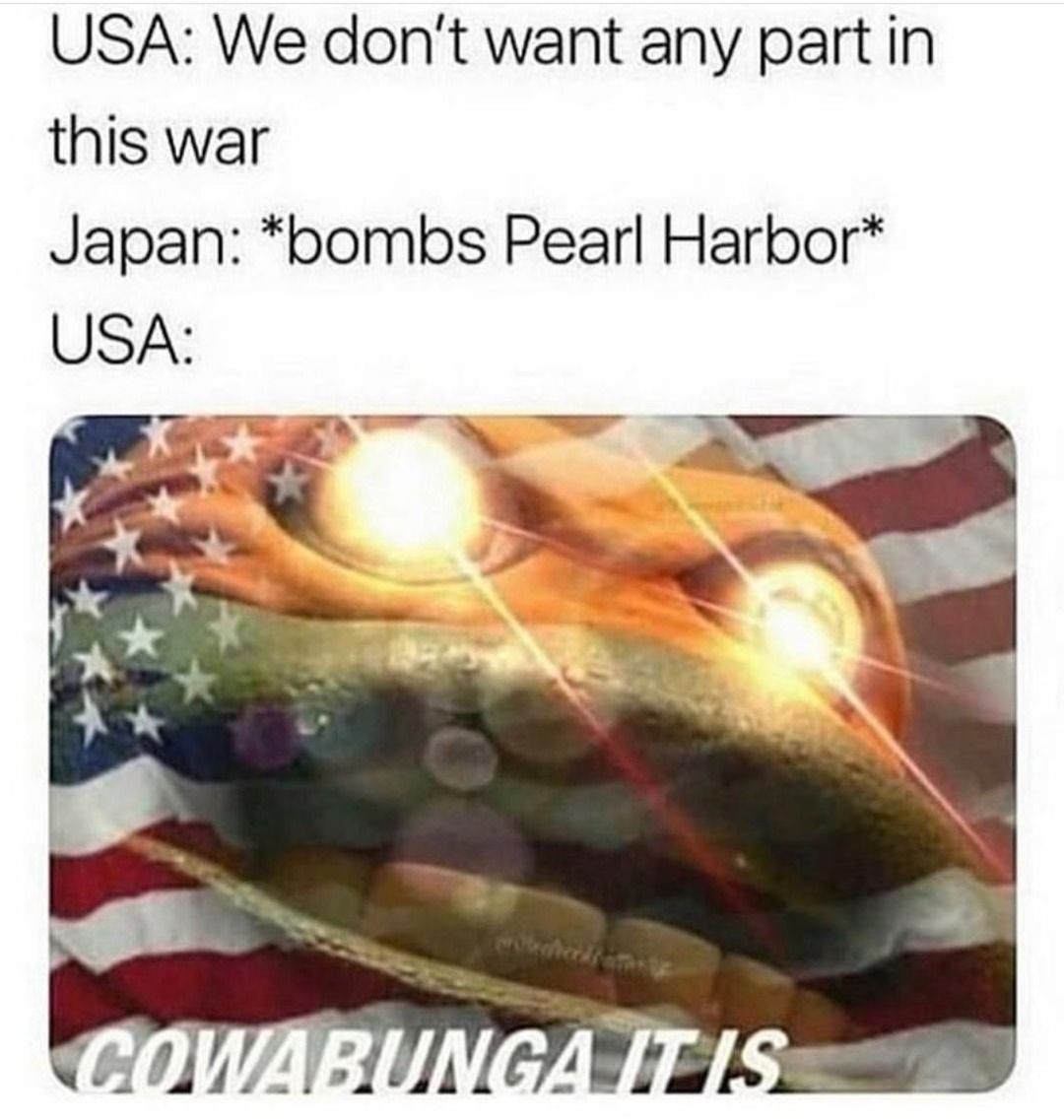 The United States declaring war on the Japanese empire