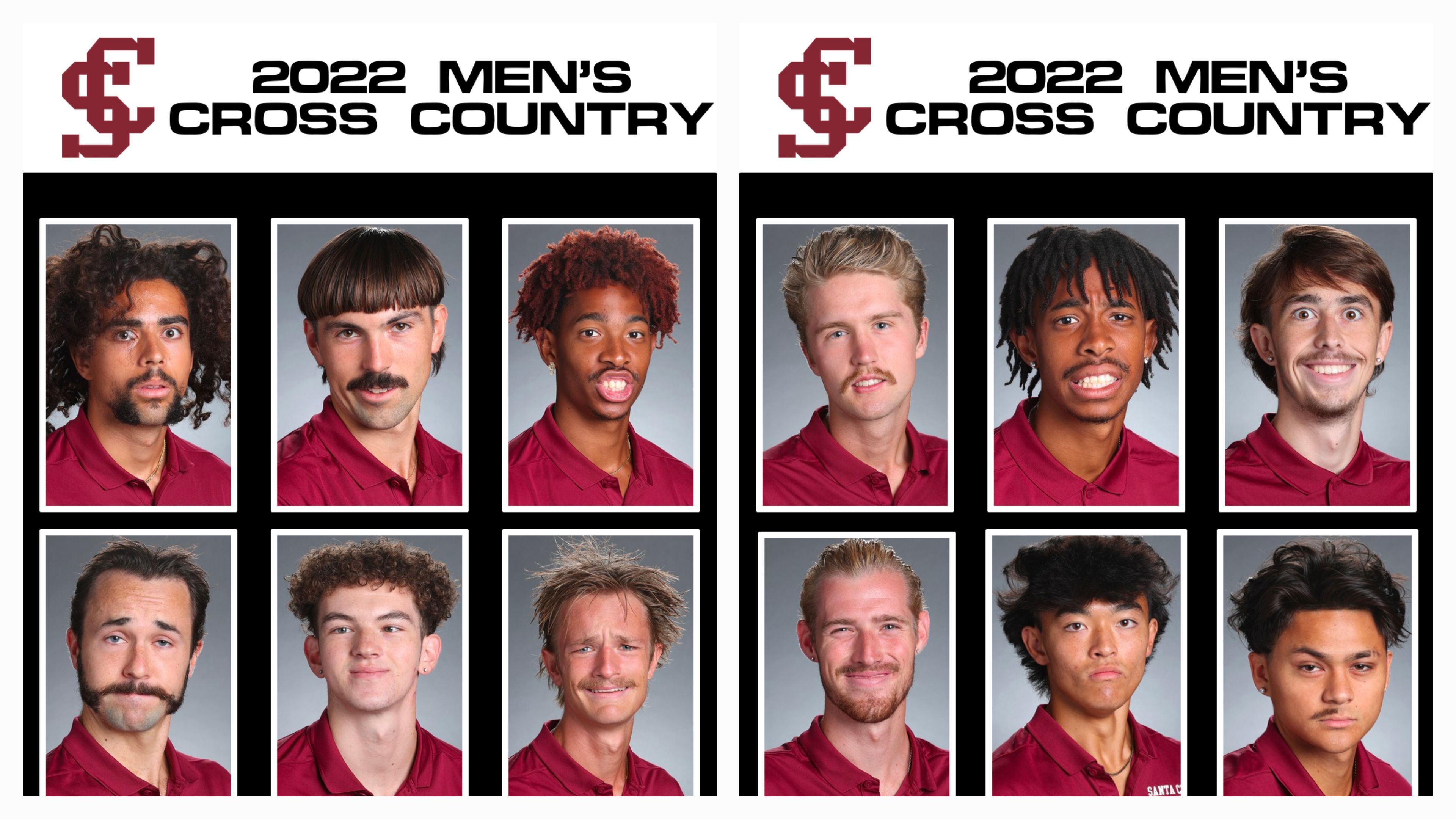 Santa Clara Men’s Cross Country team headshot roundup