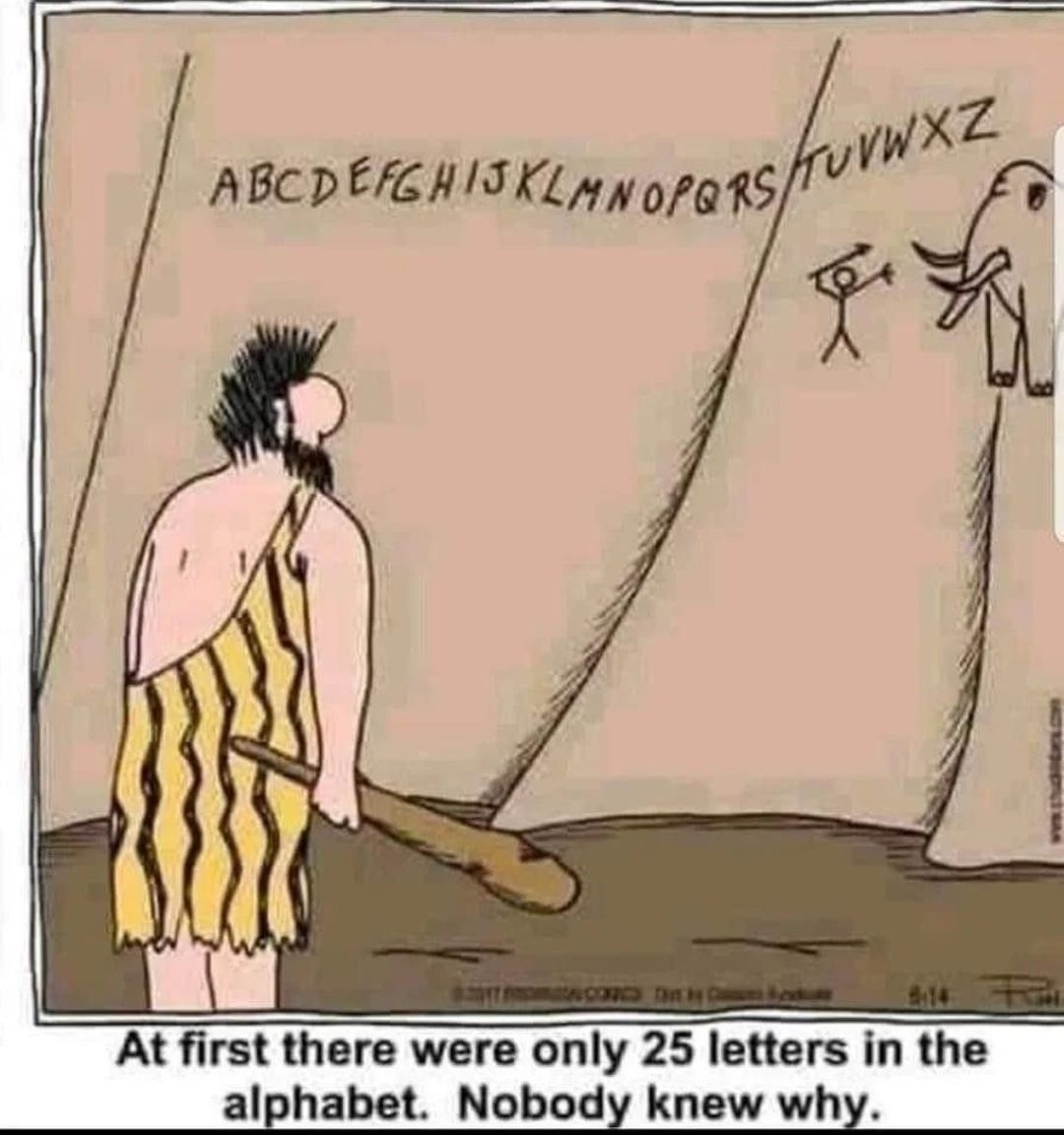 Life before the discovery of the letter 'Y', colourized.