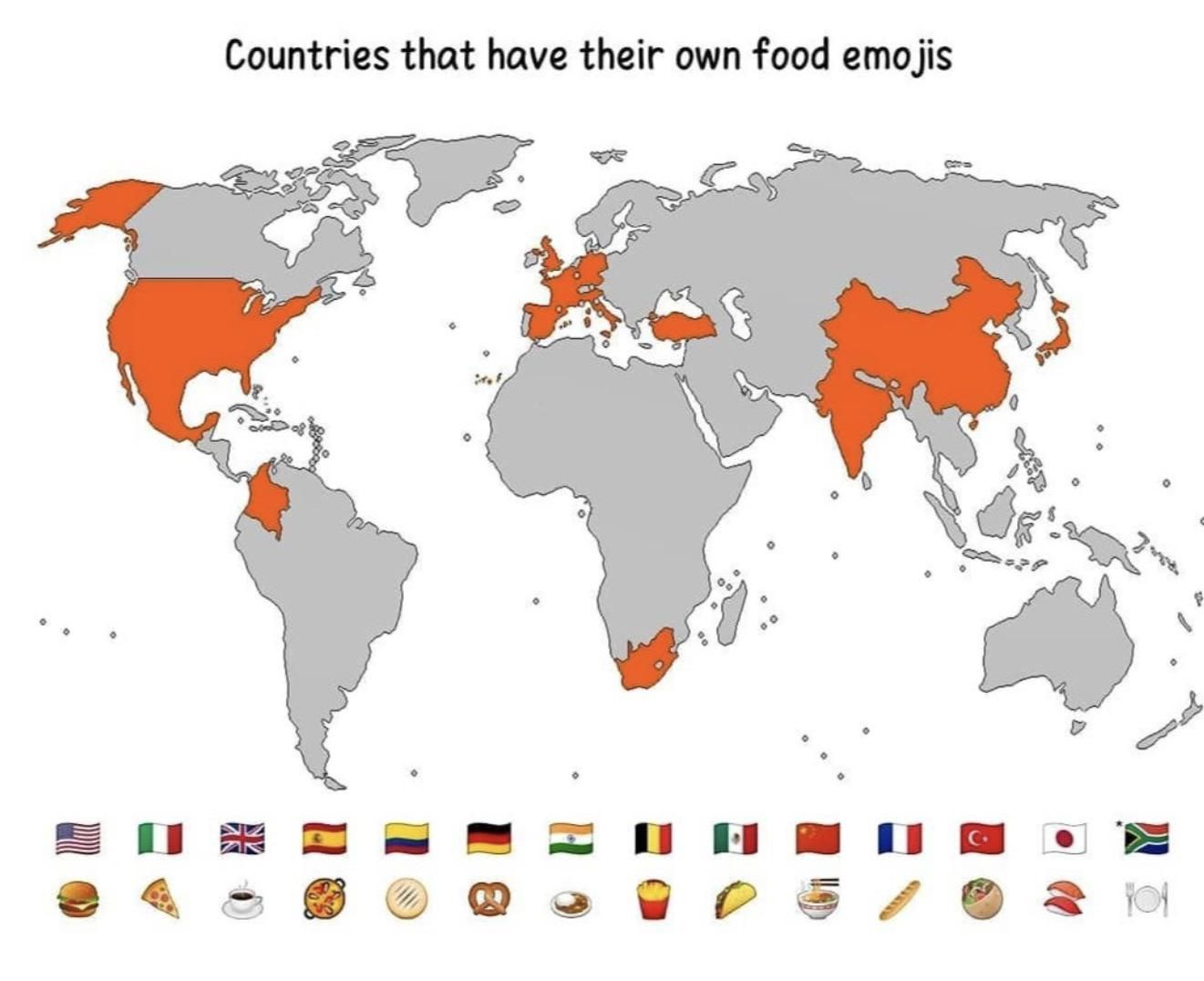 Food emojis around the world!