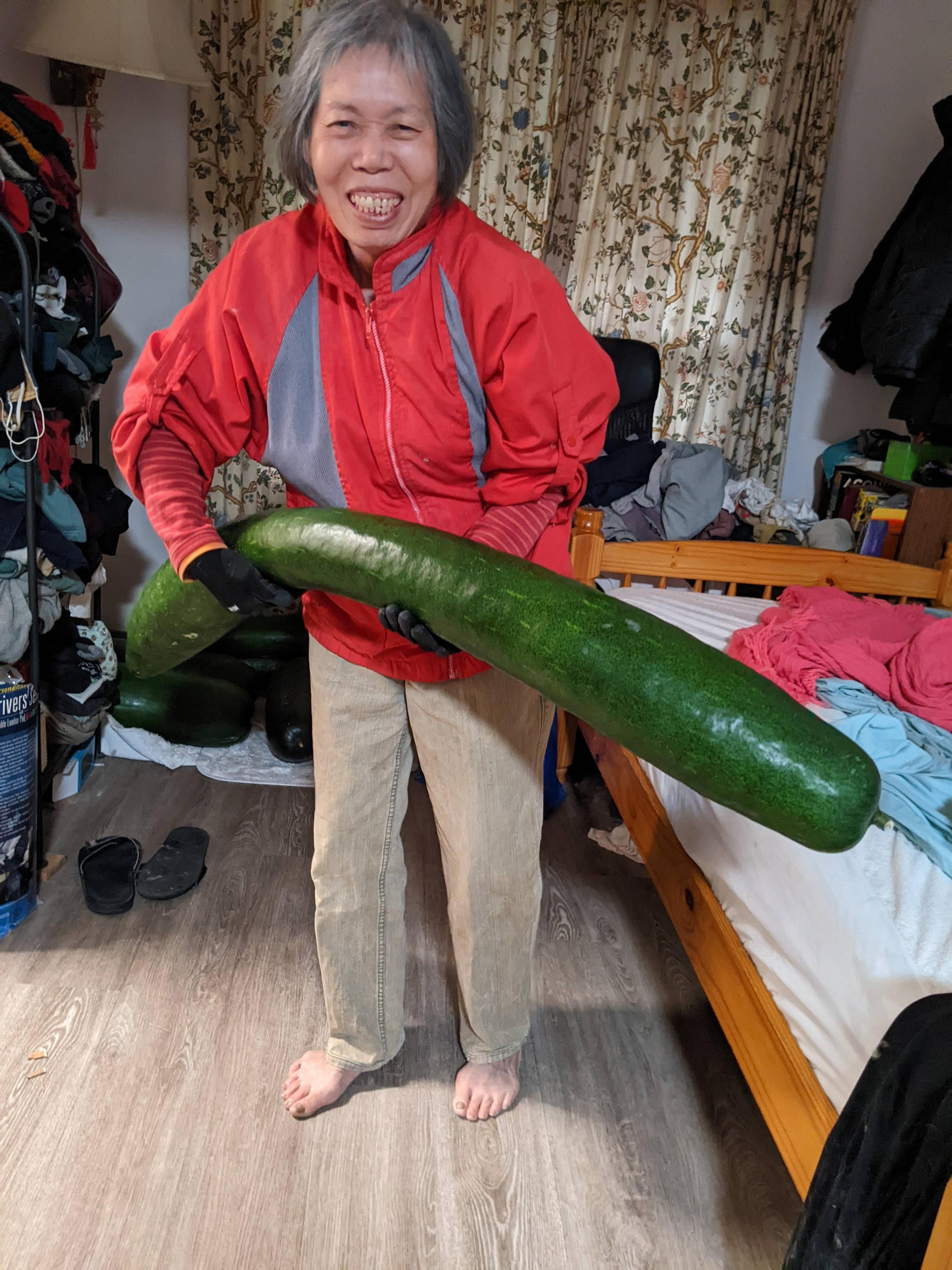 My mom asked if i wanted to see her melon