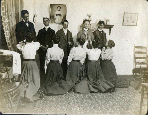 A Victorian swingers' party, before things got spicy. 1869