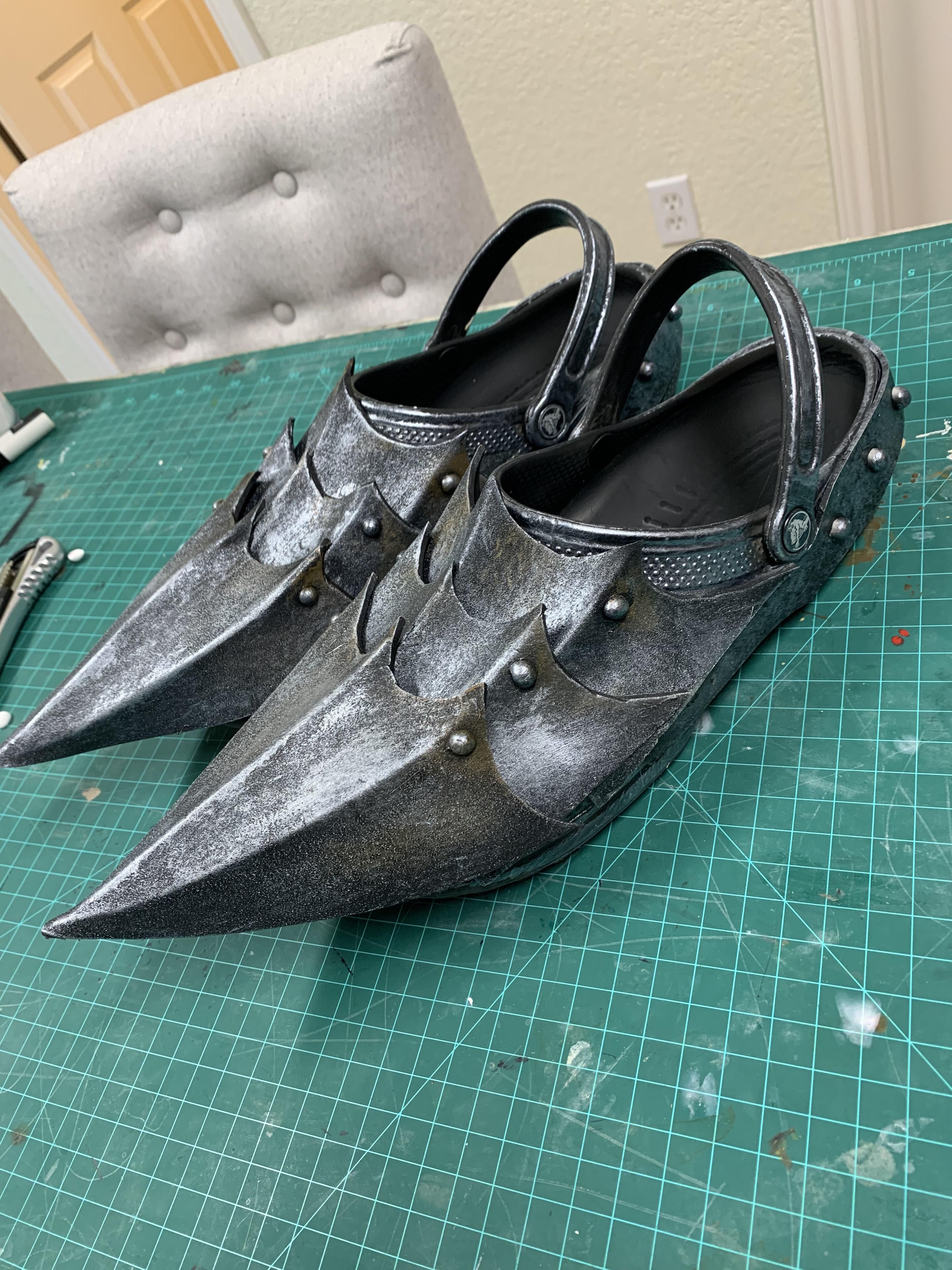 Made Armored Crocs for my Nazgûl costume.