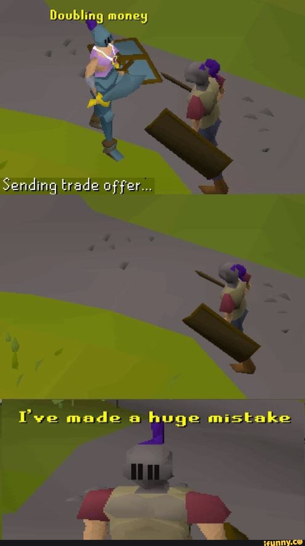 At least he didn't fall for free armor trimming