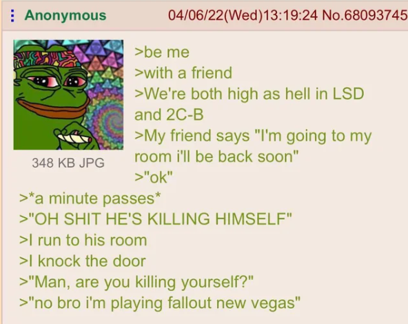 anons friend kills himself