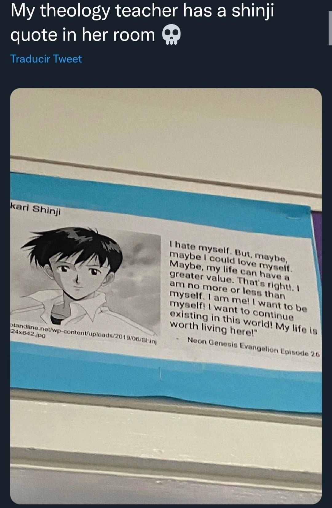 That's the wrong Evangely ma'am