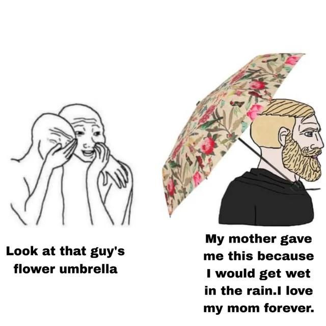 Me and flower umbrella.