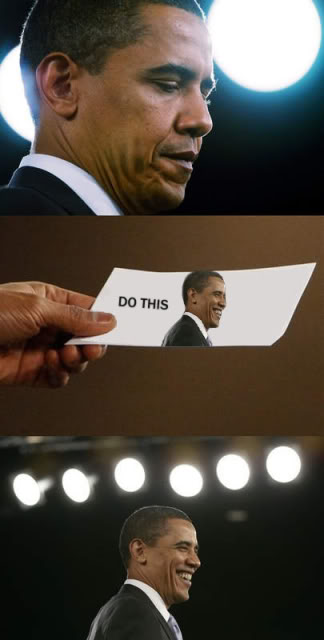 Obama's cue cards