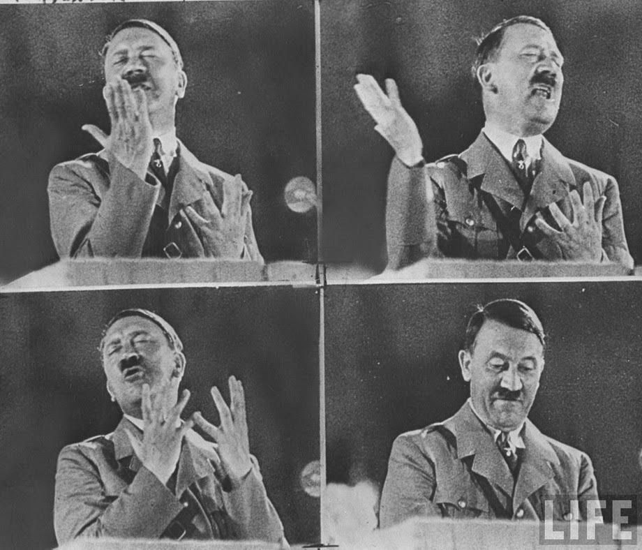 Young Adolf H. at his first pride parade giving an emotional speech advocating for equality for all. 1933