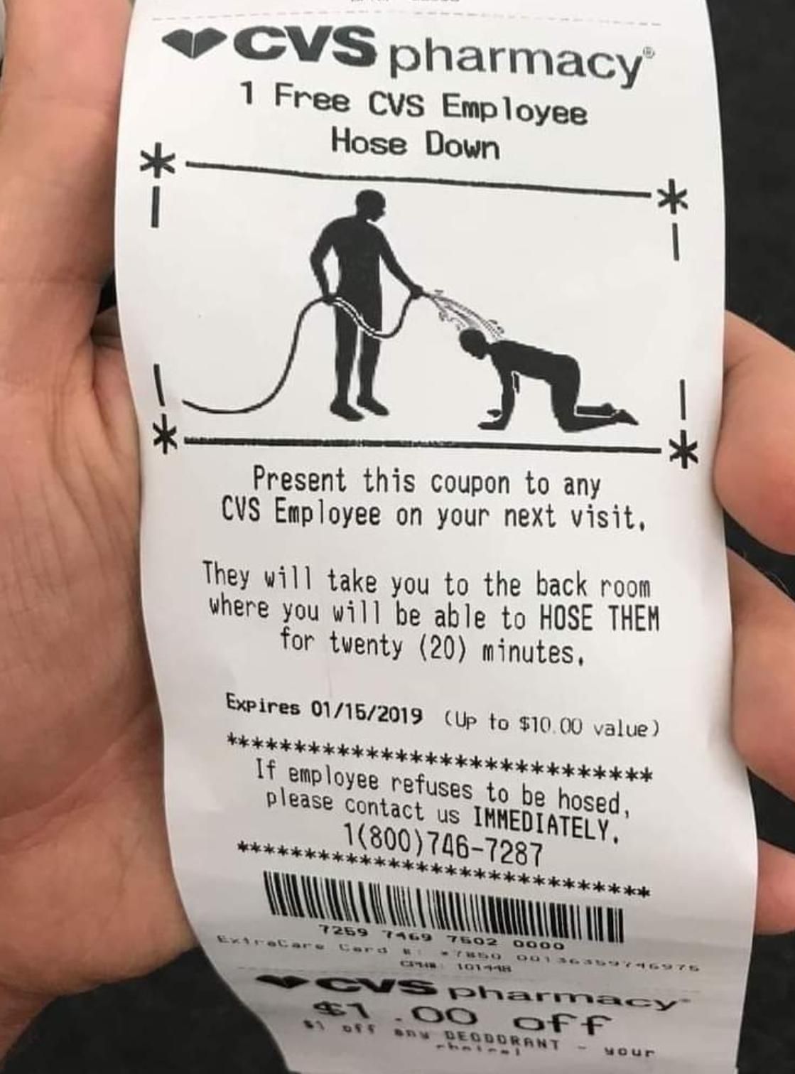 Employee Hose Down coupon?