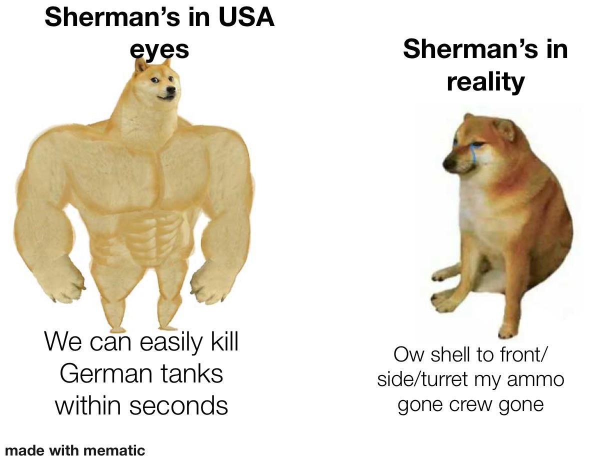 Sherman’s were only good cause they were fast to produce