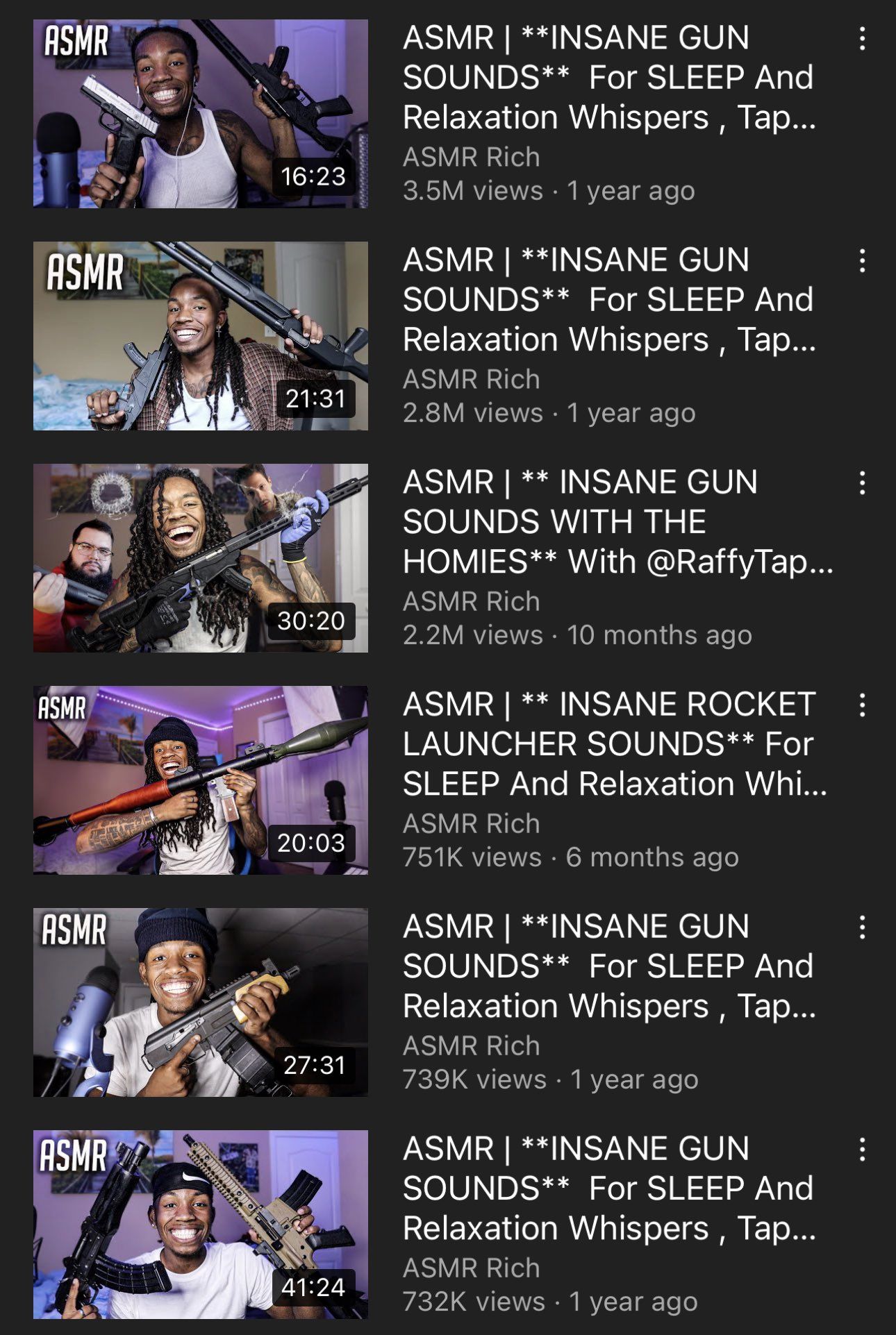 Finally an ASRM youtuber I can get along