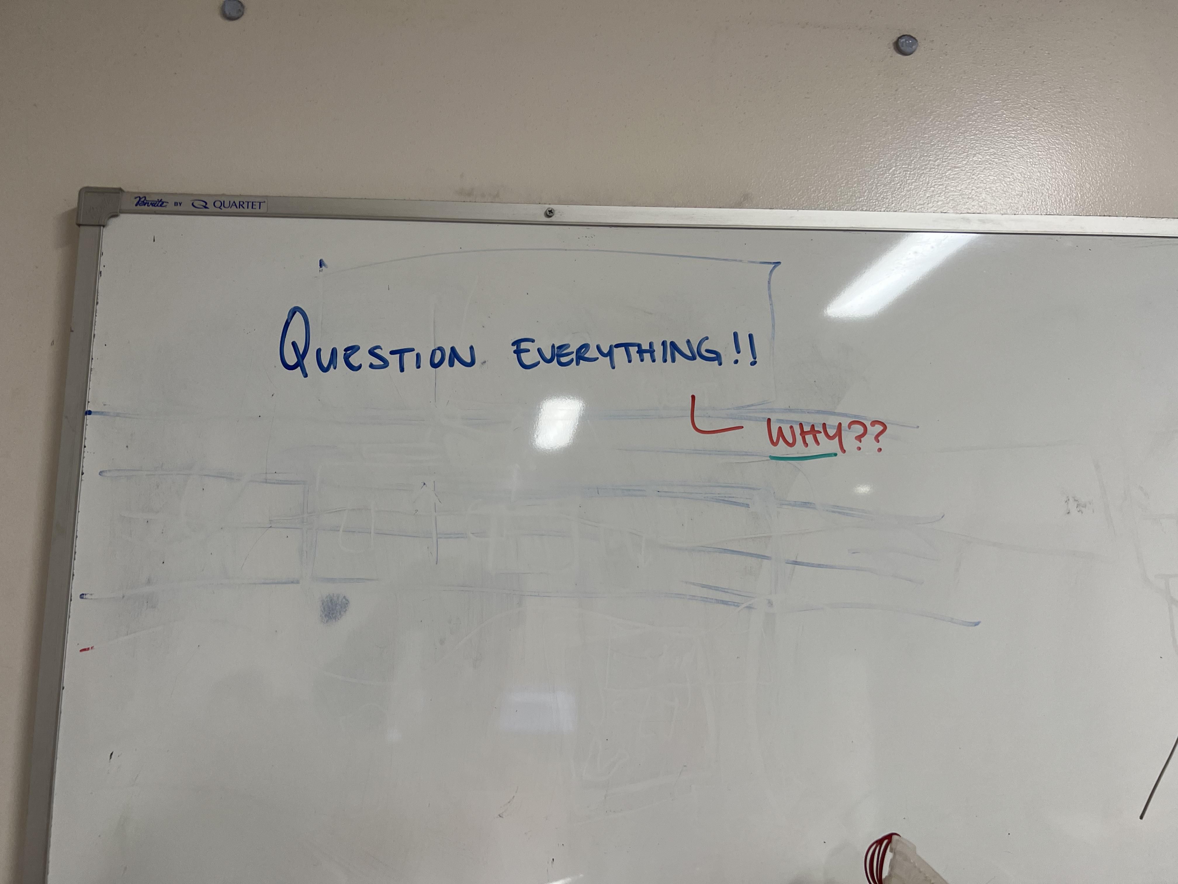 On the maintenance planner’s whiteboard at work.