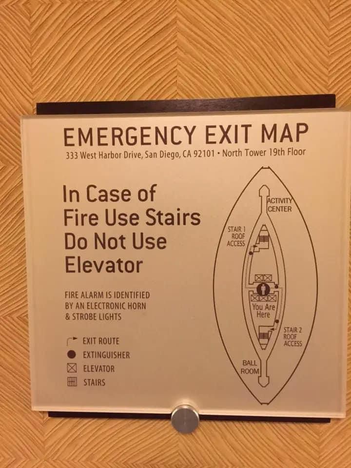 This emergency exit map…