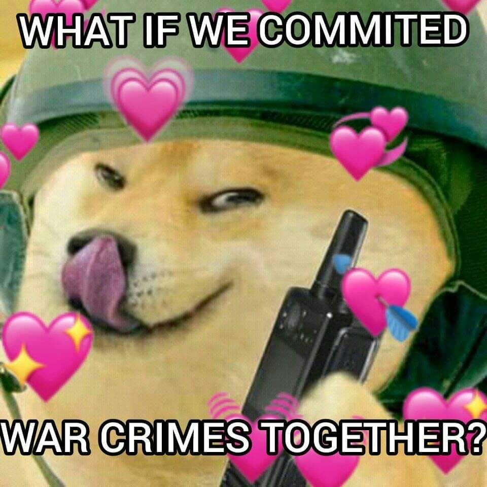 War crimes Wednesday guys