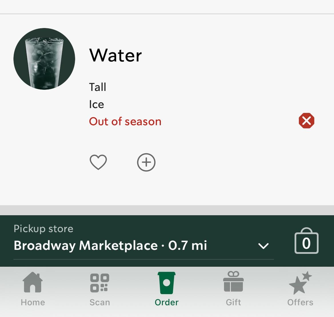 Don’t you hate when water season is over at Starbucks?