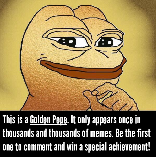 A rare golden Pepe has appeared!