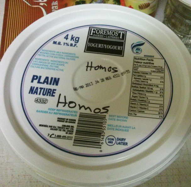 My parents meant to write hummus