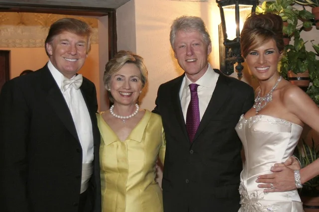 The Clintons and The Trumps seen here before swapping wives