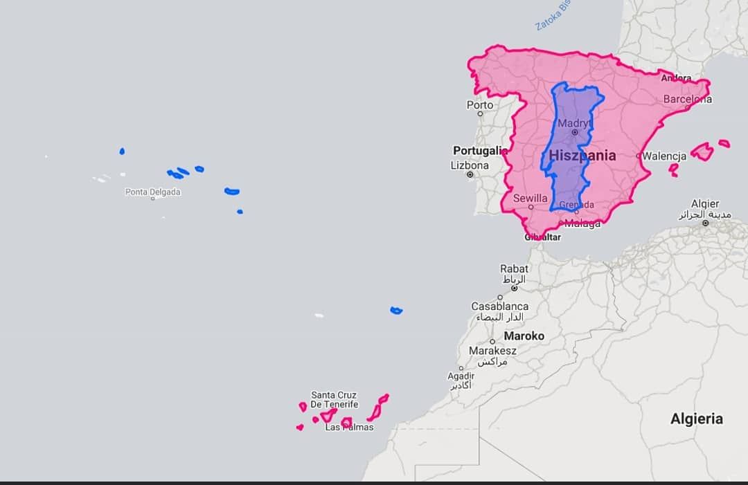 Portugal is actually smaller than Spain