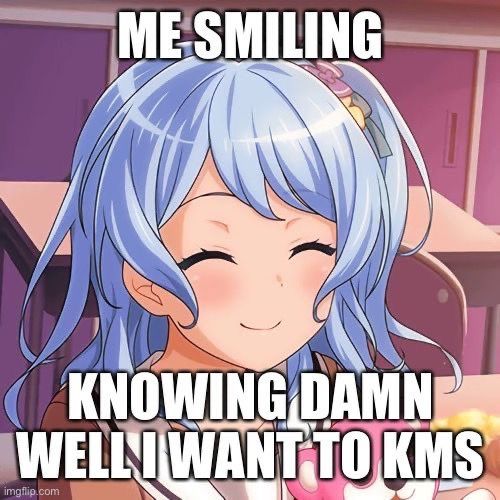 ; )