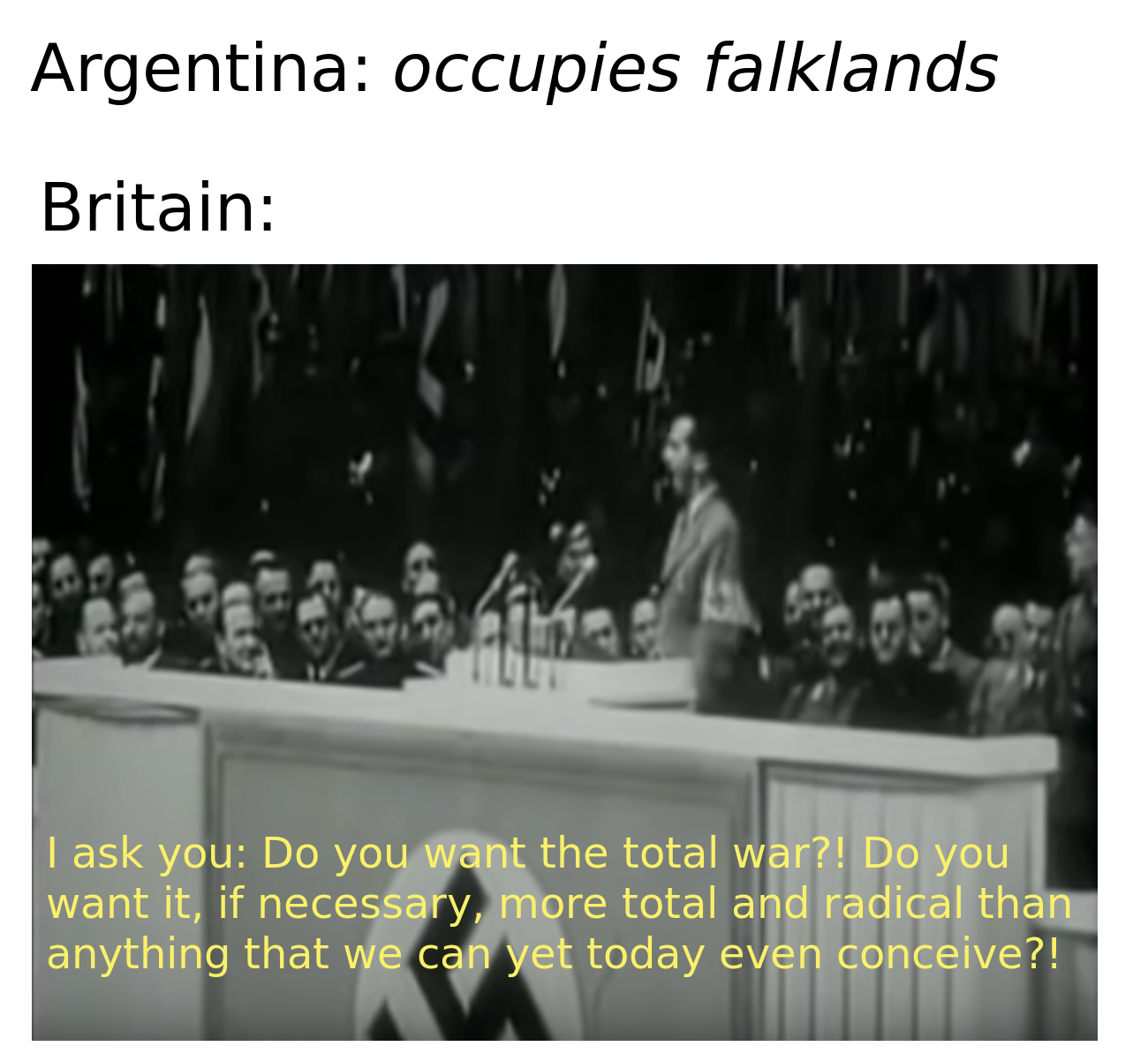 What would you do to keep the Falklands ?