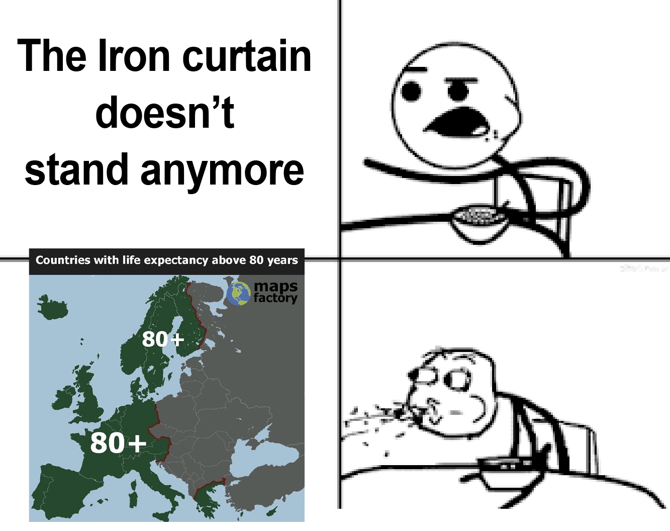 Due to less pollution, the iron curtain is now visible, 30 years later