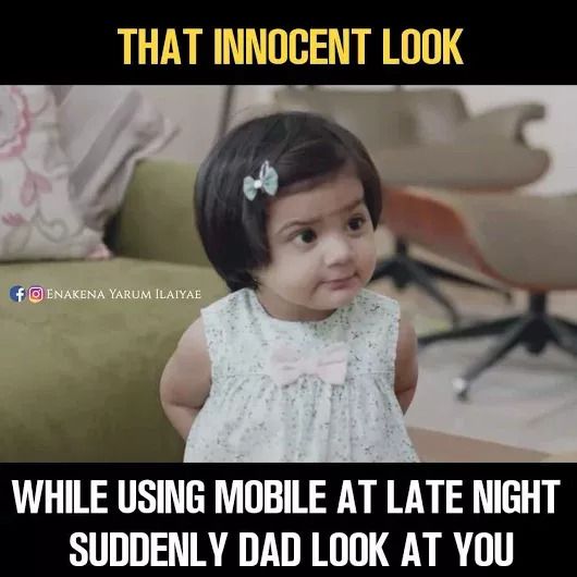 That Innocent look of cute girl when dad looks at you