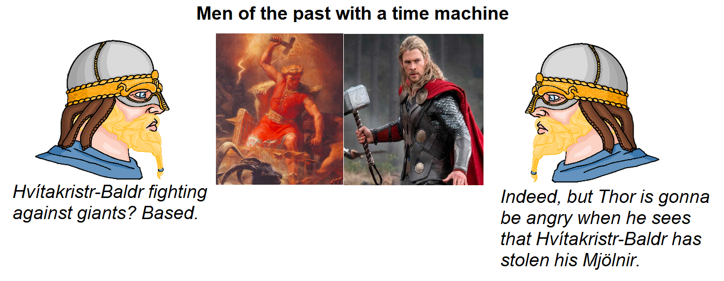 Blonde Thor? You mean White Christ-Baldur, Thor was ginger and fat, not fit