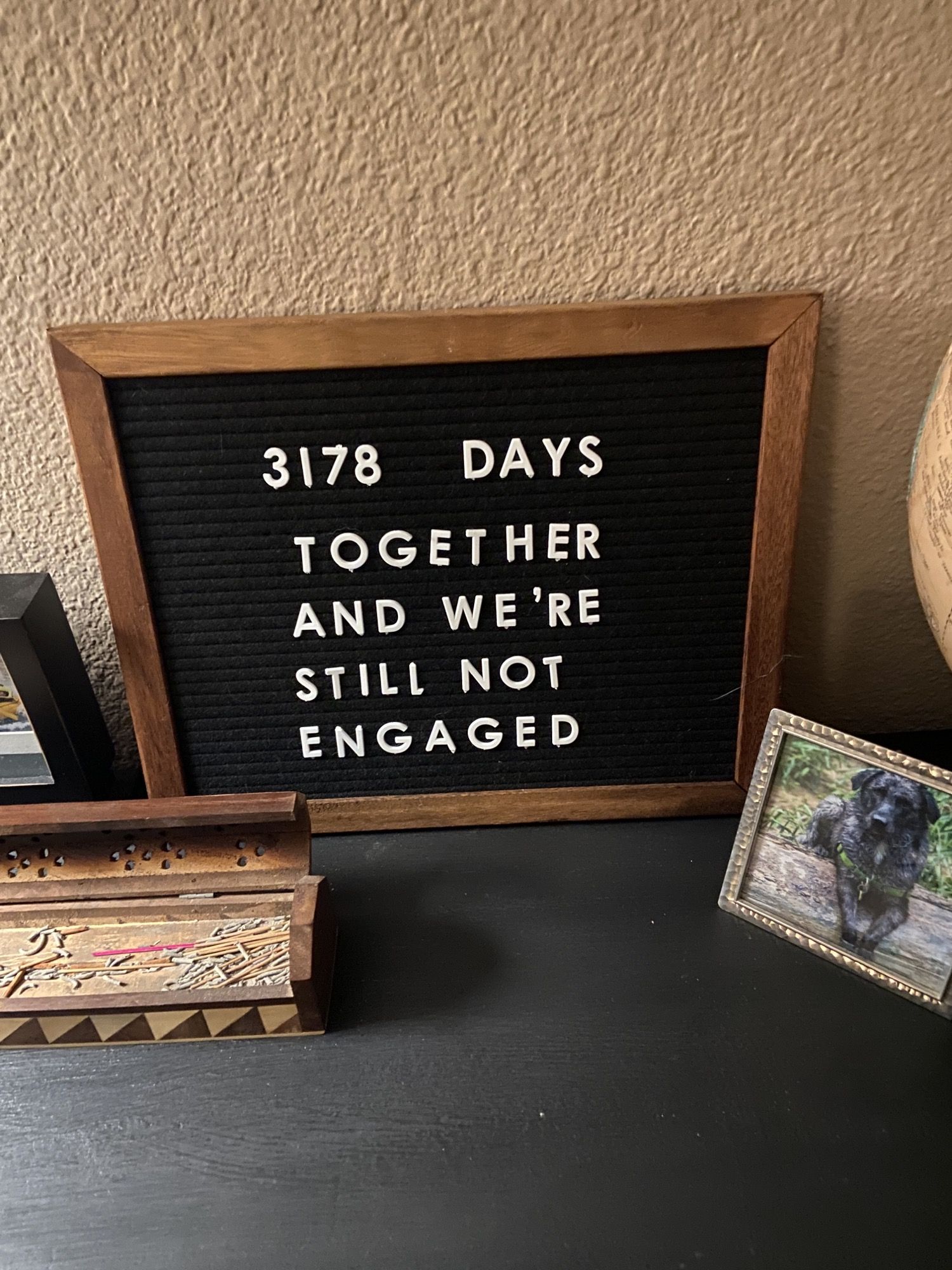 Came from work to see my girlfriend has updated our letter board