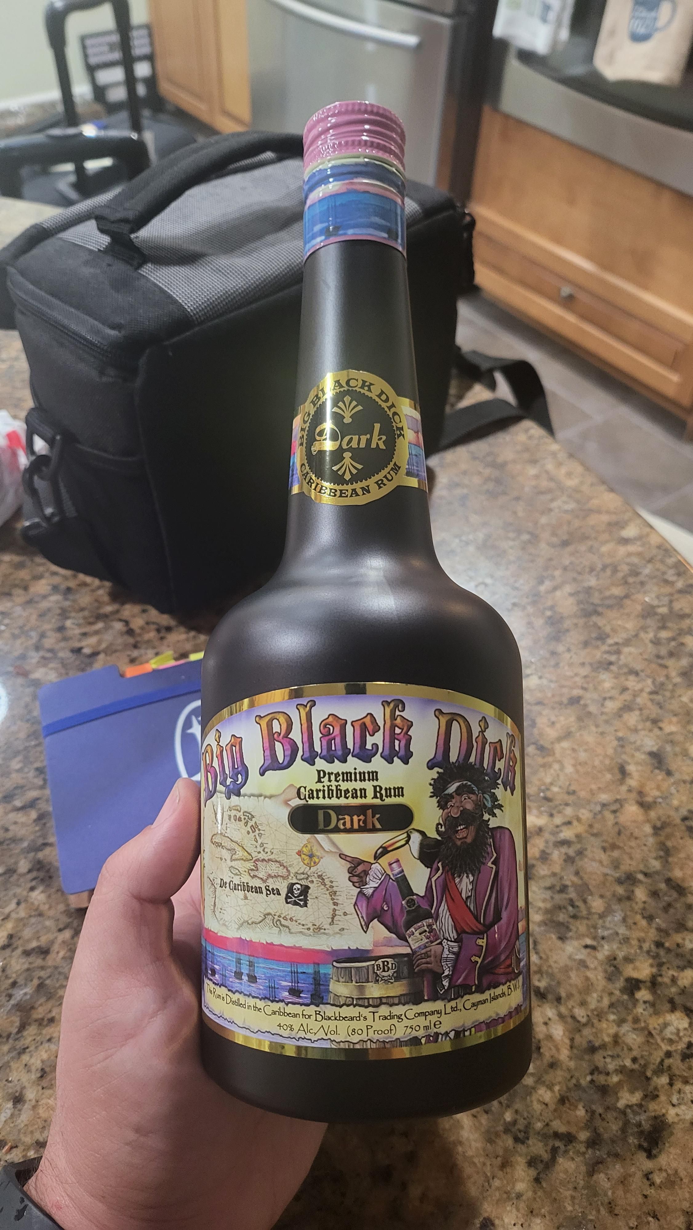 my parents got me a bottle of rum while they were on a cruise. English is not their first language.
