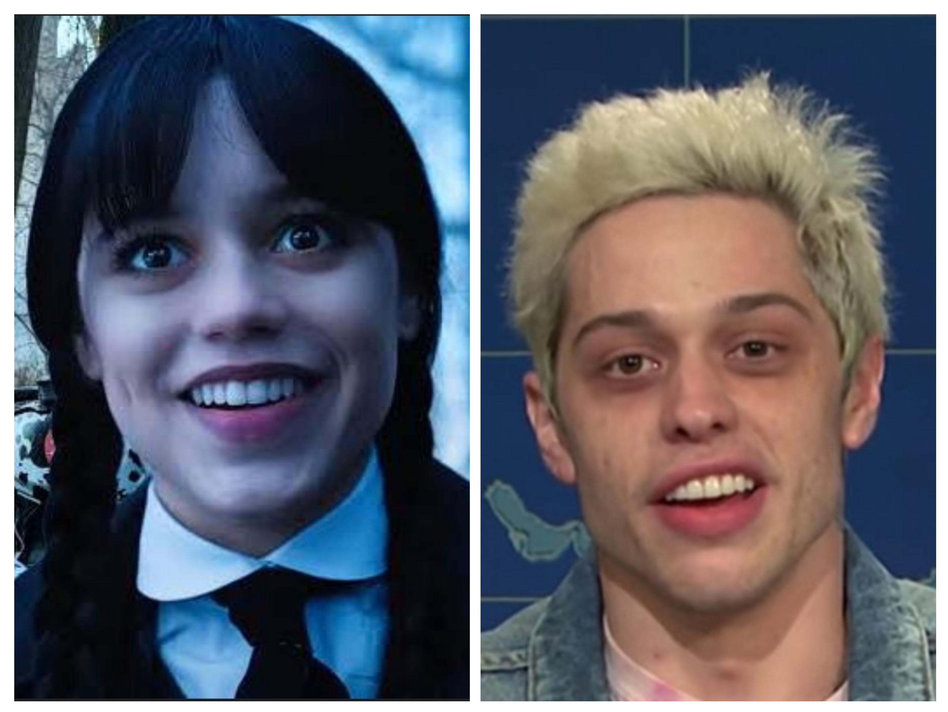 I was getting Pete Davidson vibes from this Wednesday Addams photo