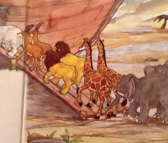 I think Noah is going to have a hard time breeding the lions