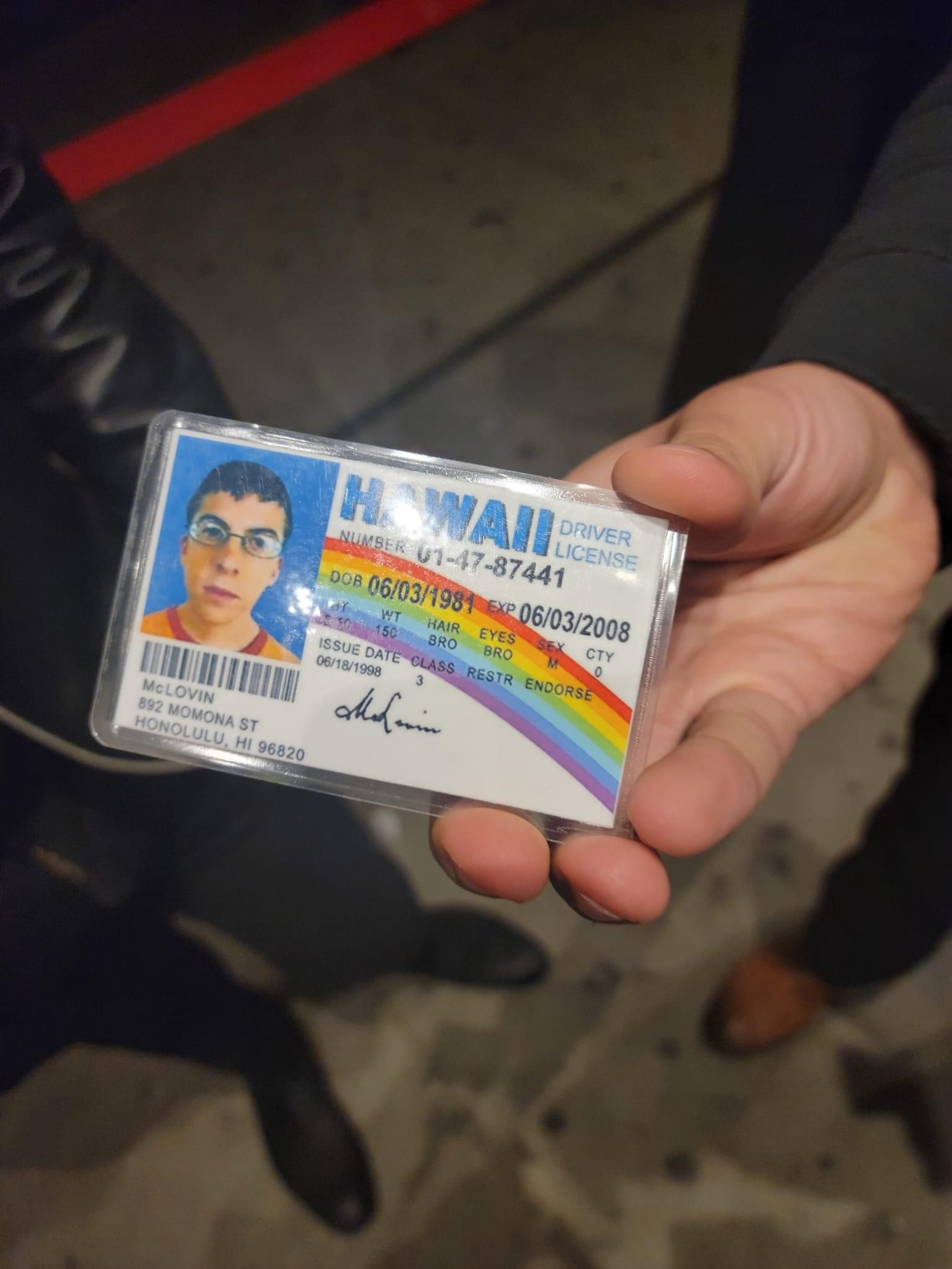 Friend works as security at a club in NYC and receives this as ID check.