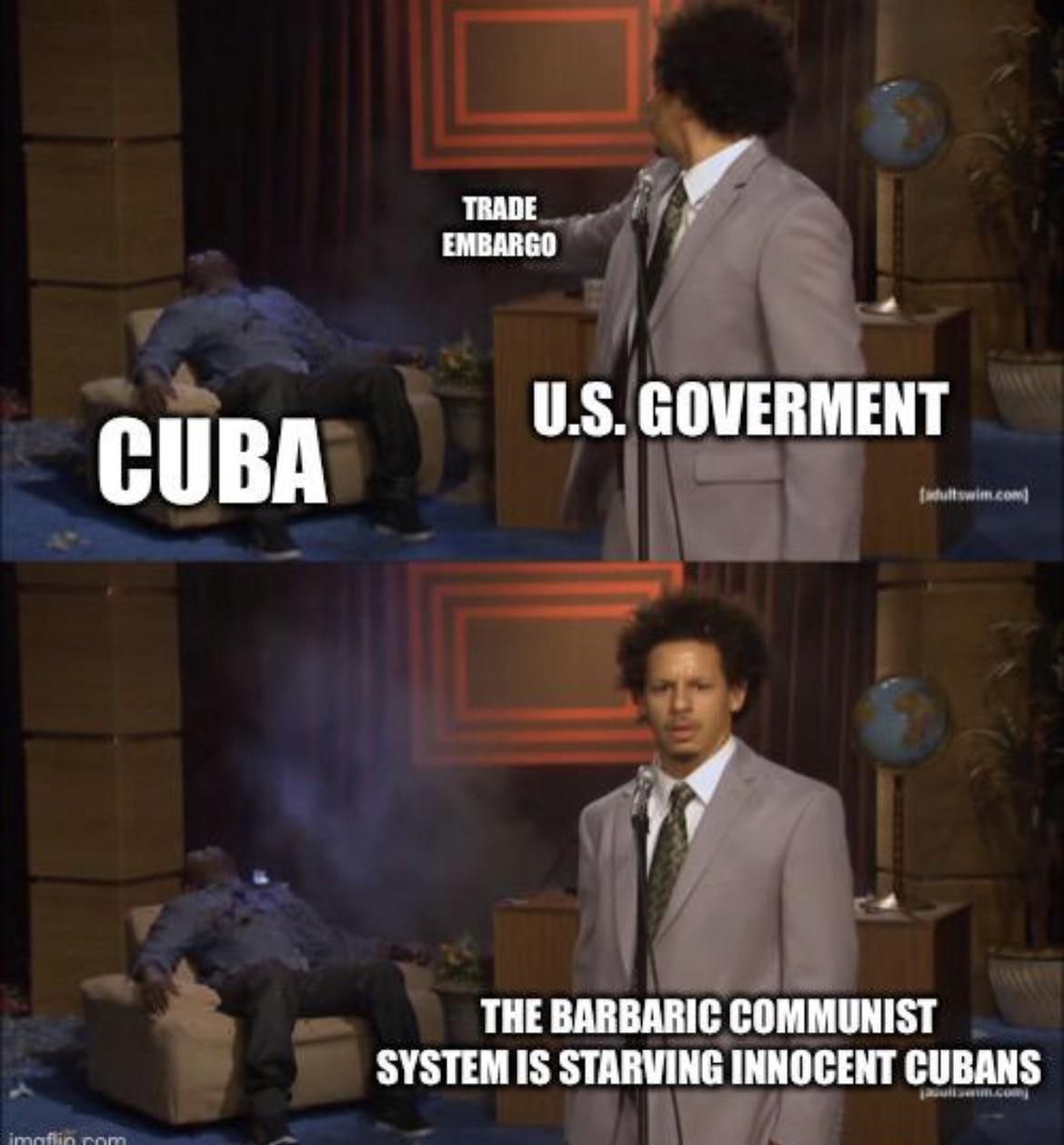 “Why don’t those sanctions work, they couldn’t possible support the government”