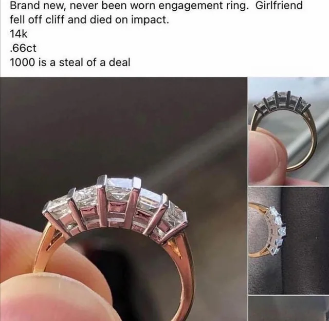 Nah, not interested in the ring. Where did your girlfriend land though?