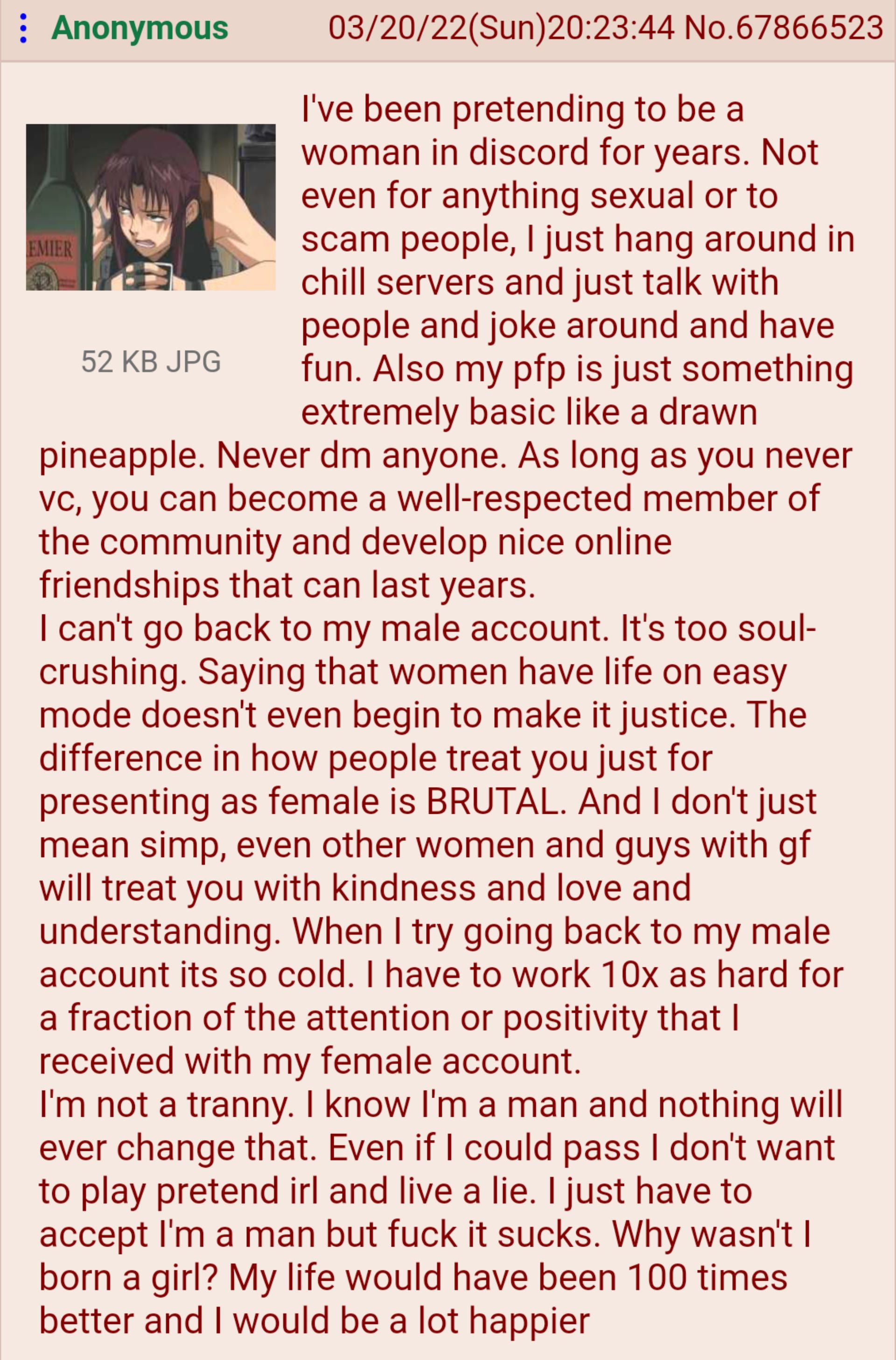 Anon is femalepilled