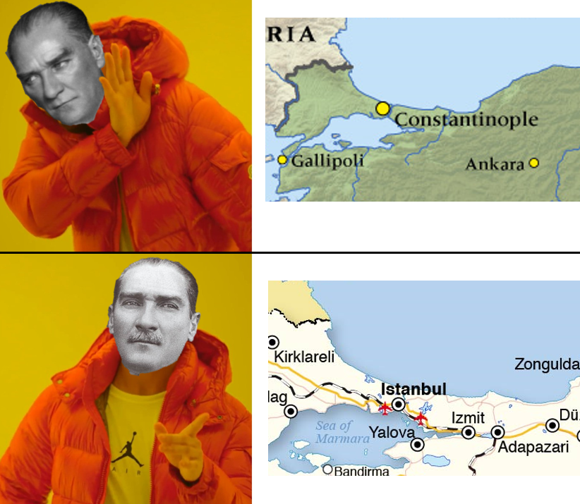 Now it's Istanbul, not Constantinople