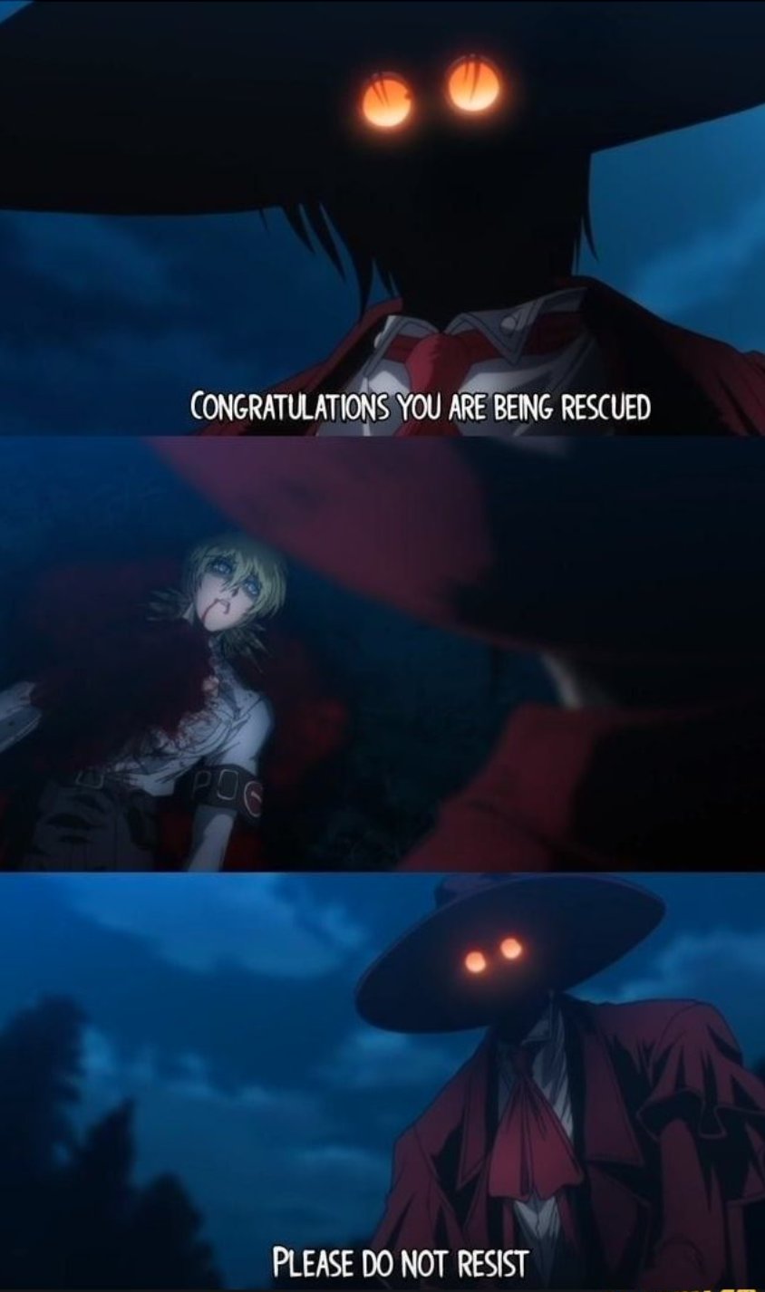 This was literally how that scene in Hellsing Ultimate played out