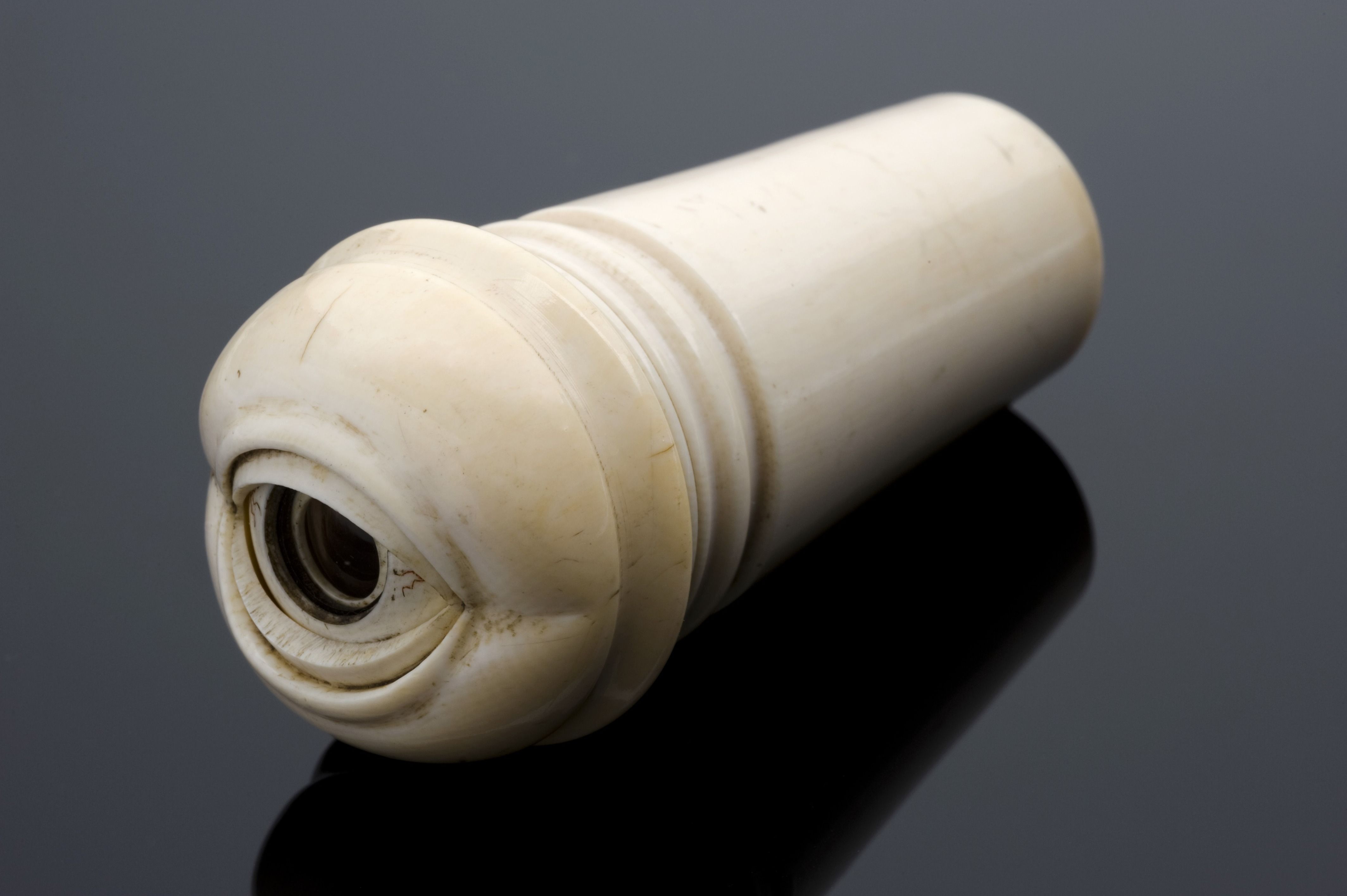First Fleshlight prototype, carved ivory and horn, European, c. 1800-1900.