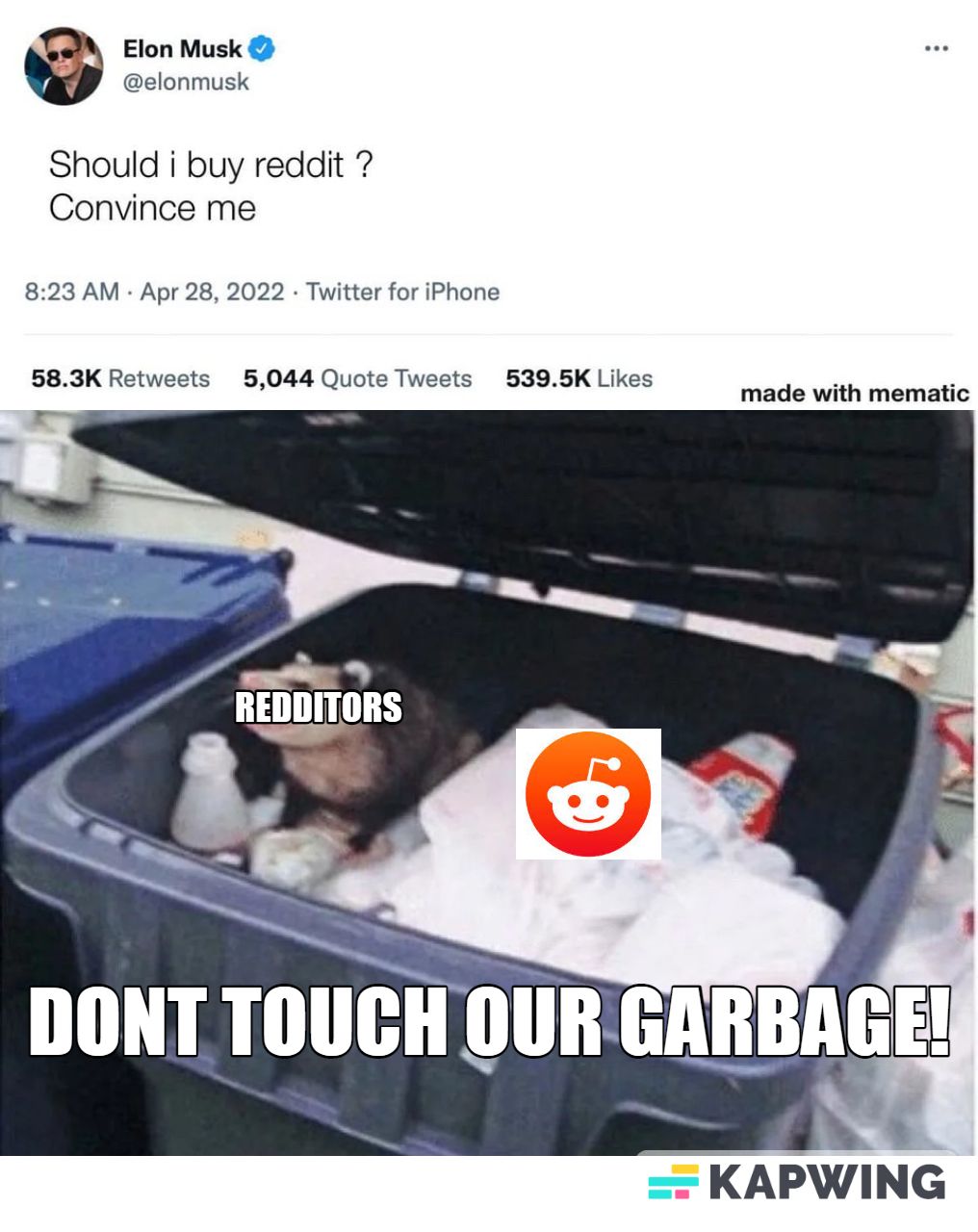 Don't spread poison to our garbage as well Musk