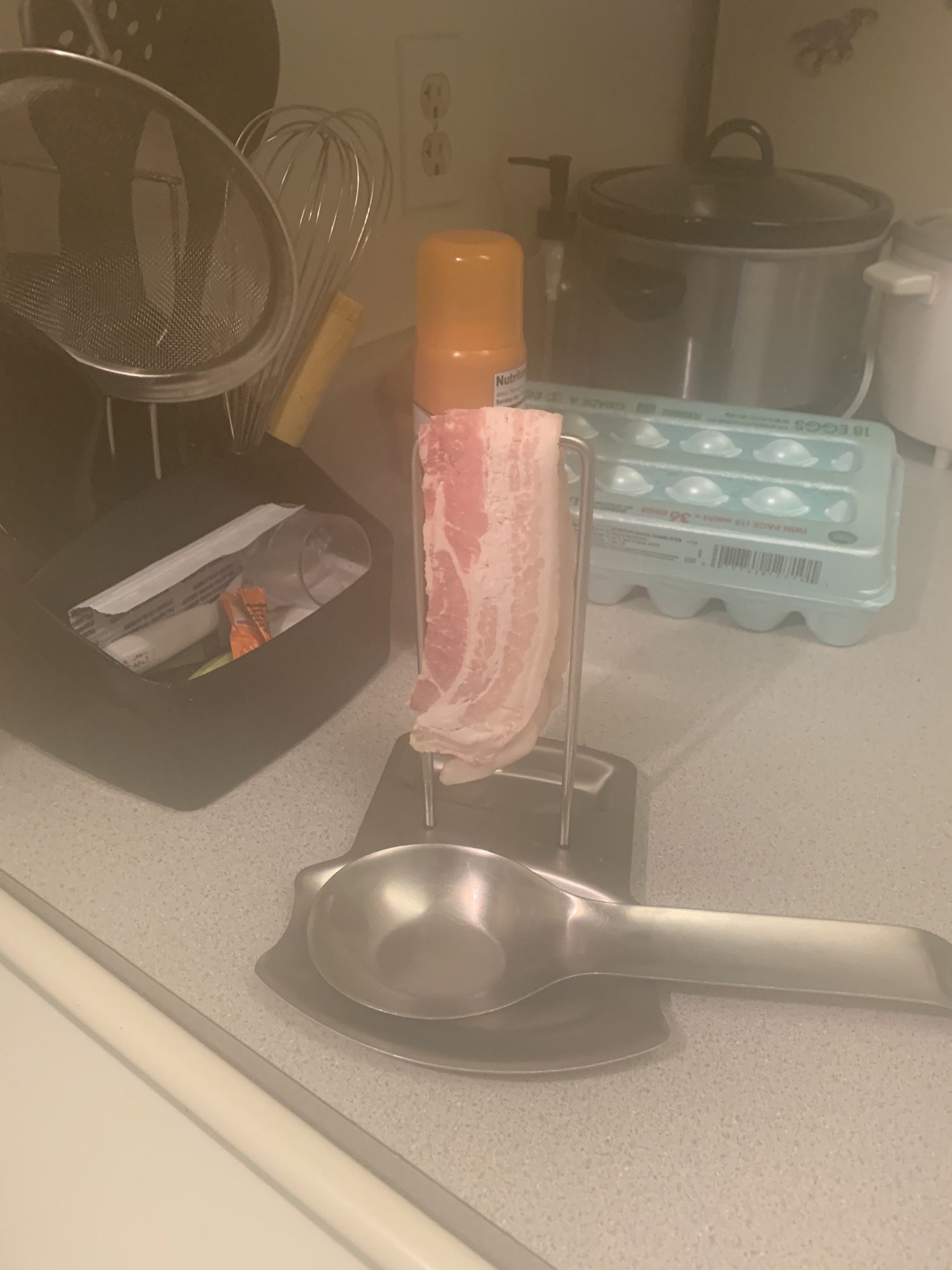 My wife way of getting the bacon ready to be cook is something I will never understand…