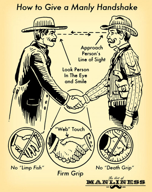 How to give a manly handshake