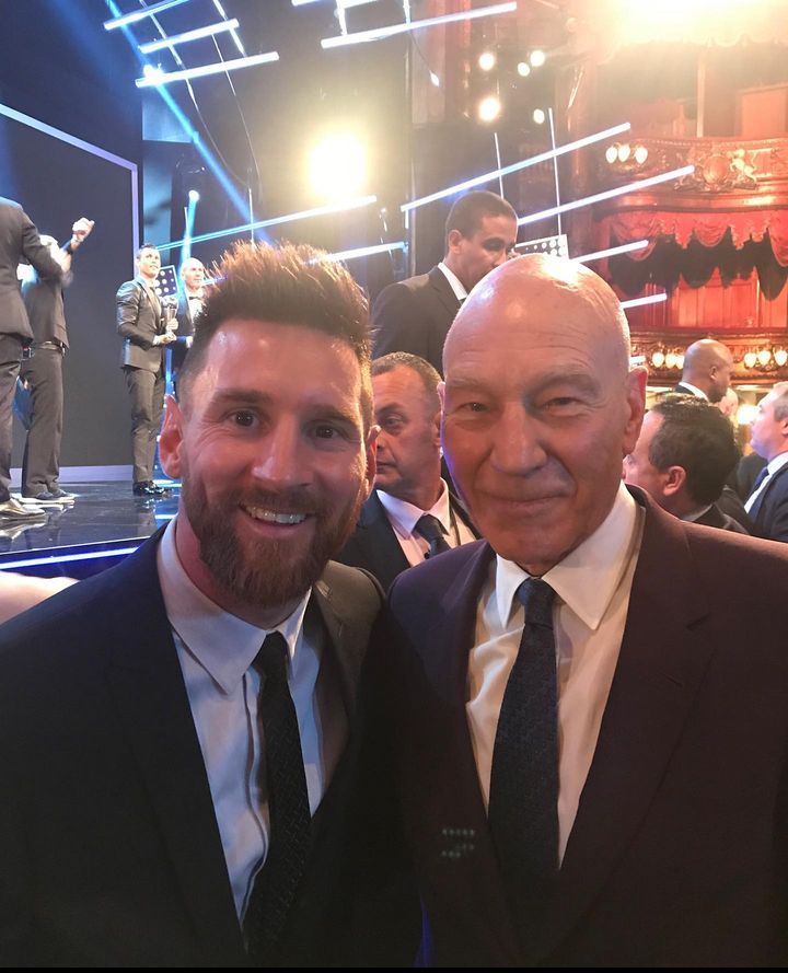 Professor Charles Xavier trying to recruit Messi as an X-Men